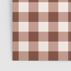 Coffee Brown & Cream Gingham Pattern Poster Gallery Image 3