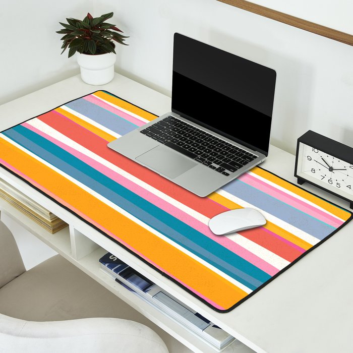 Beach Dreams Stripe Line Art Desk Mat Gallery Image 2