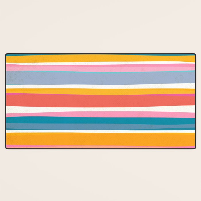 Beach Dreams Stripe Line Art Desk Mat Gallery Image 3