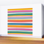 Beach Dreams Stripe Line Art Wall Mural Gallery Image 2