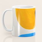 Minimalist Modern Mid Century Colorful Abstract Shapes Primary Colors Yellow Orange Blue Bubbles Coffee Mug Gallery Image 3