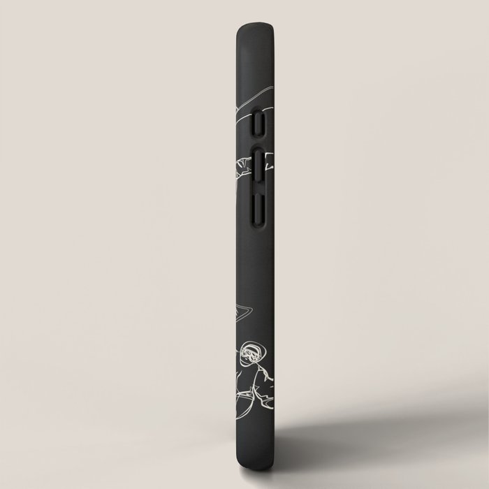 Minimal Snowboarders Line Art 1 iPhone Case Gallery Image 2