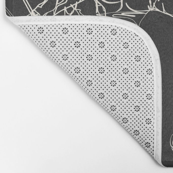 Minimal Snowboarders Line Art 1 Bath Mat Gallery Image 2