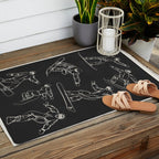 Minimal Snowboarders Line Art 1 Outdoor Rug Gallery Image 2
