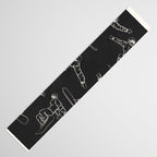 Minimal Snowboarders Line Art 1 Table Runner Gallery Image 3