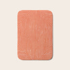 Orange Geometric Drawing Digital Linocut Bath Mat Gallery Image 1
