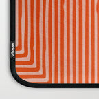 Orange Geometric Drawing Digital Linocut Laptop Sleeve Gallery Image 3