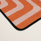 Orange Geometric Drawing Digital Linocut Desk Mat Gallery Image 4