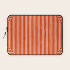 Orange Geometric Drawing Digital Linocut Laptop Sleeve Gallery Image 1