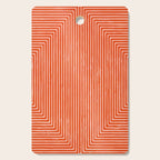 Orange Geometric Drawing Digital Linocut Cutting Board Gallery Image 1