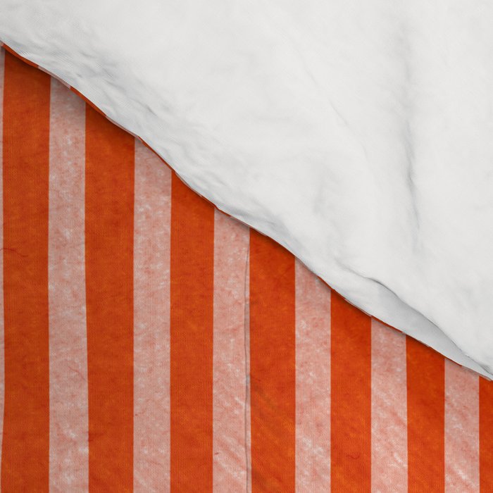 Orange Geometric Drawing Digital Linocut Comforter Gallery Image 4