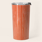 Orange Geometric Drawing Digital Linocut Travel Mug Gallery Image 2