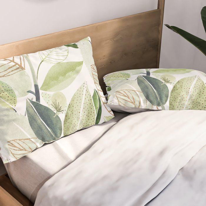 Botanical Collage Pillow Sham Gallery Image 2