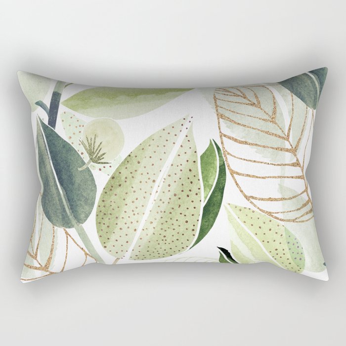 Botanical Collage Rectangular Pillow Gallery Image 2