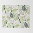 Botanical Collage Throw Blanket Gallery Image 2