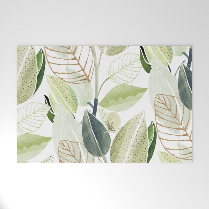 Botanical Collage Welcome Mat Gallery Image 1