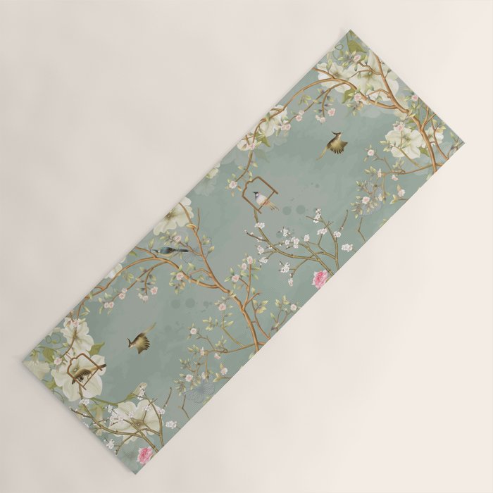 Romantic Chinoiserie Pearl Garden Yoga Mat Gallery Image 1