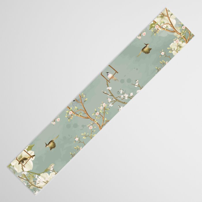 Romantic Chinoiserie Pearl Garden Table Runner Gallery Image 3