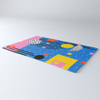 Crank - 80s retro throwback minimal abstract painting memphis style trendy vibes all day Rug Gallery Image 3