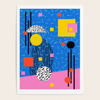 Crank - 80s retro throwback minimal abstract painting memphis style trendy vibes all day Poster Gallery Image 4