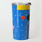 Crank - 80s retro throwback minimal abstract painting memphis style trendy vibes all day Travel Mug Gallery Image 2