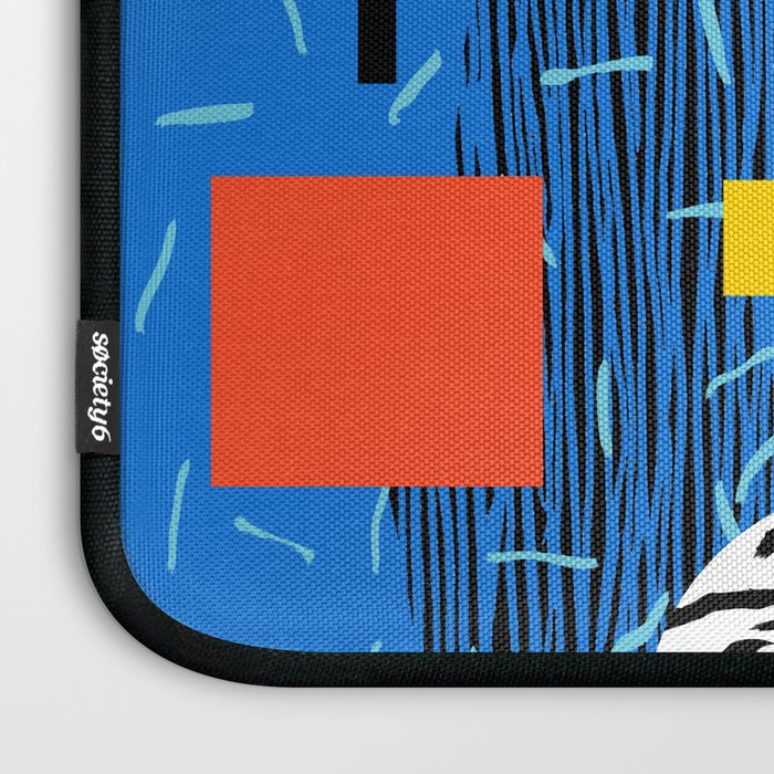 Crank - 80s retro throwback minimal abstract painting memphis style trendy vibes all day Laptop Sleeve Gallery Image 3