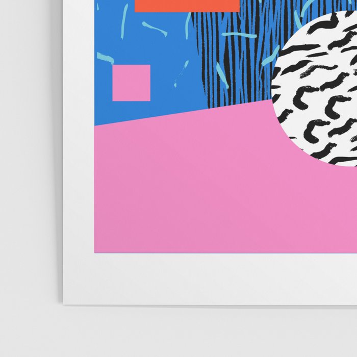 Crank - 80s retro throwback minimal abstract painting memphis style trendy vibes all day Poster Gallery Image 3