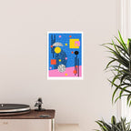 Crank - 80s retro throwback minimal abstract painting memphis style trendy vibes all day Poster Gallery Image 2