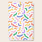 Fun colorful line doodle art pattern Cutting Board Gallery Image 1