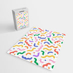 Fun colorful line doodle art pattern Jigsaw Puzzle Gallery Image 2