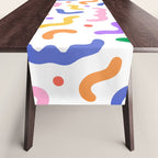 Fun colorful line doodle art pattern Table Runner Gallery Image 1