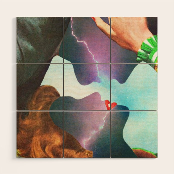 Electric Love Wood Wall Art Gallery Image 1