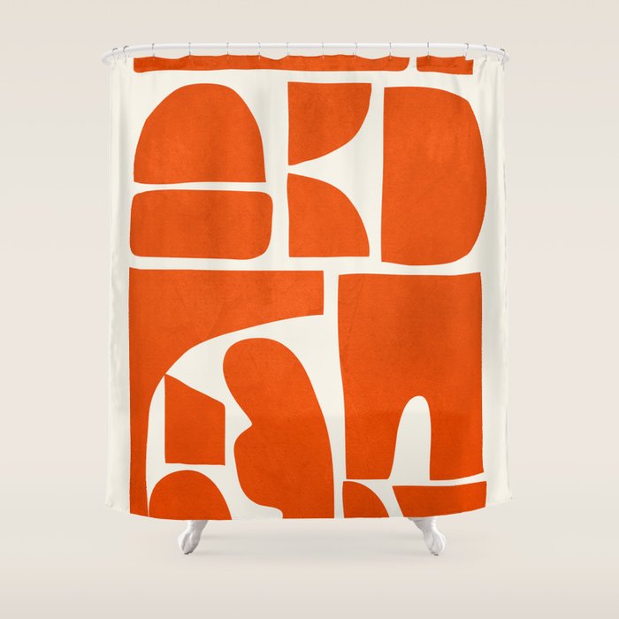 Modern Abstract Shapes 22 Shower Curtain Gallery Image 1