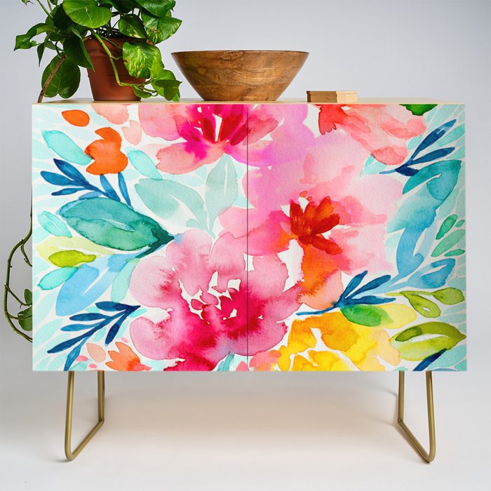 Neon Floral Credenza Gallery Image 1