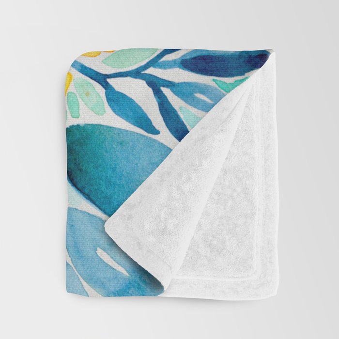 Neon Floral Throw Blanket Gallery Image 3