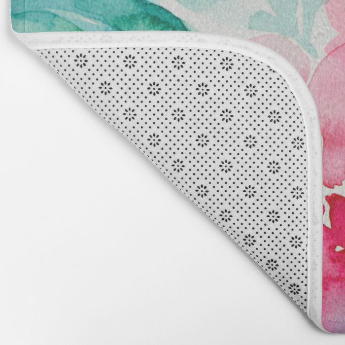 Neon Floral Bath Mat Gallery Image 2