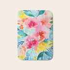 Neon Floral Bath Mat Gallery Image 1