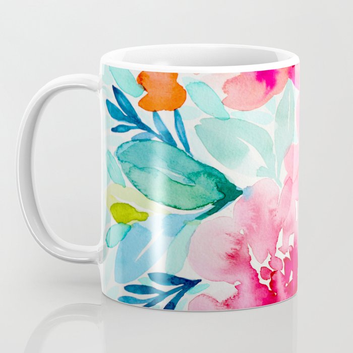Neon Floral Coffee Mug Gallery Image 3