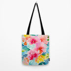 Neon Floral Tote Bag Gallery Image 2