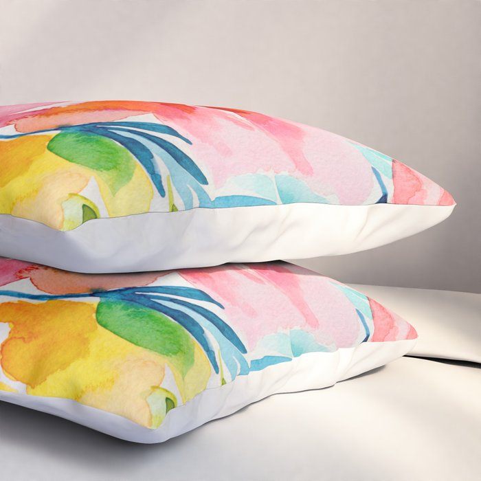 Neon Floral Pillow Sham Gallery Image 3
