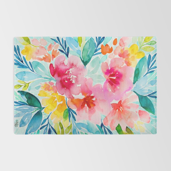 Neon Floral Rug Gallery Image 2