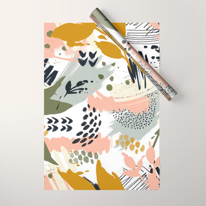 Abstract strokes still life Wrapping Paper Gallery Image 1