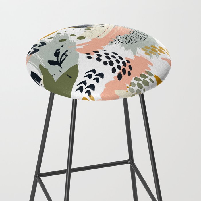 Abstract strokes still life Stool Gallery Image 2