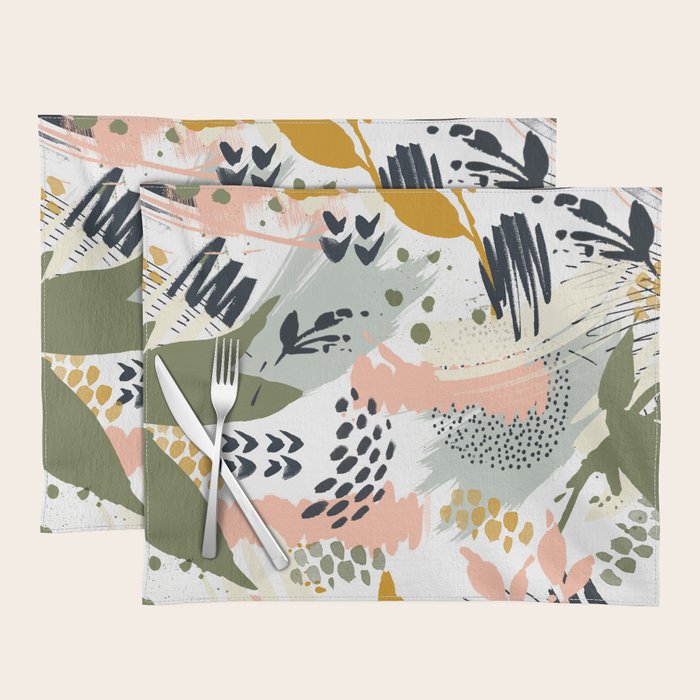 Abstract strokes still life Placemat Gallery Image 1
