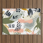 Abstract strokes still life Outdoor Rug Gallery Image 1