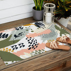 Abstract strokes still life Outdoor Rug Gallery Image 2