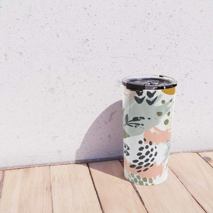 Abstract strokes still life Travel Mug Gallery Image 4