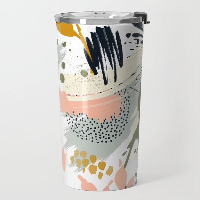 Abstract strokes still life Travel Mug Gallery Image 2