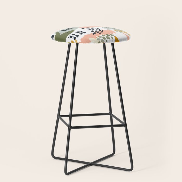 Abstract strokes still life Stool Gallery Image 1