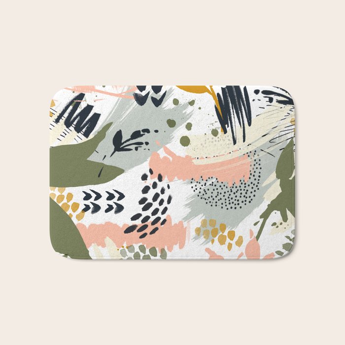Abstract strokes still life Bath Mat Gallery Image 1